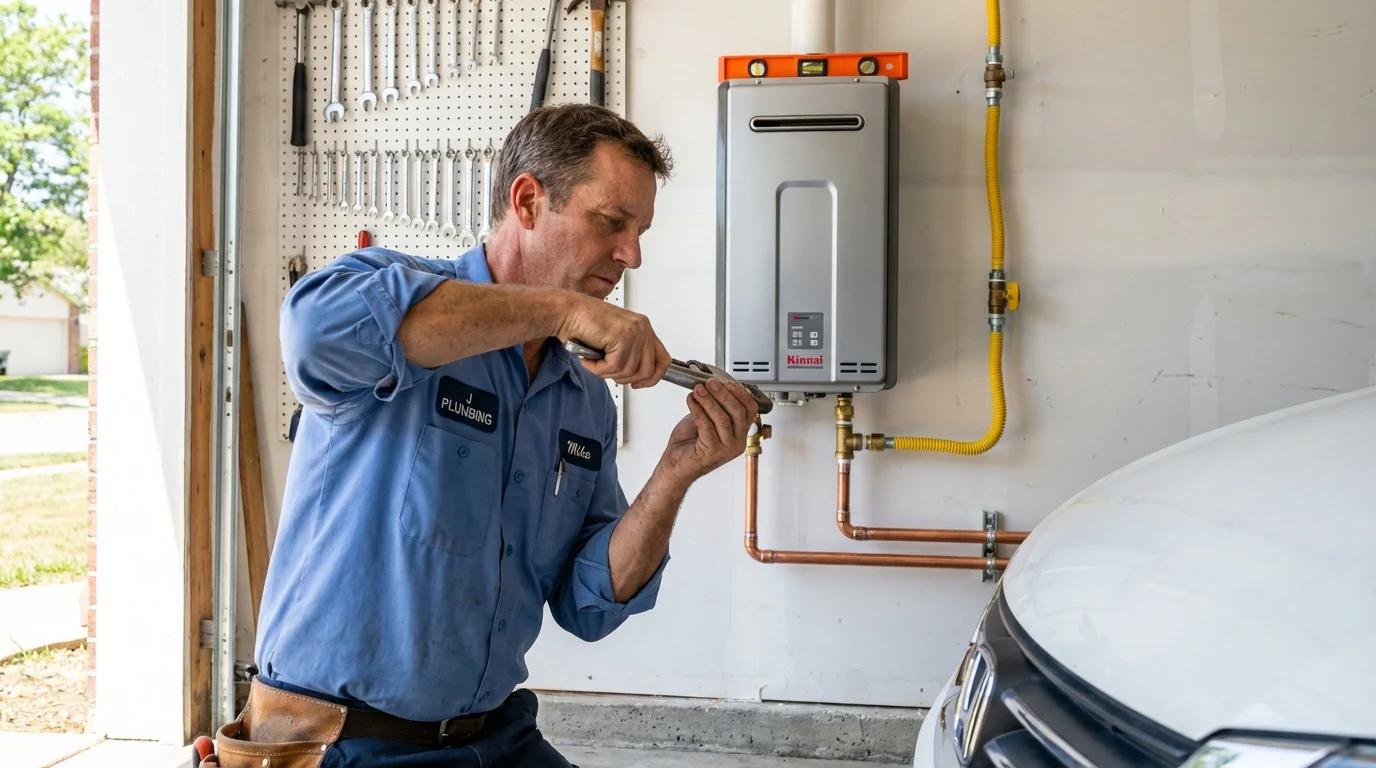 Tankless water heater installation by a Johns Plumbing LLC plumber in Patchogue